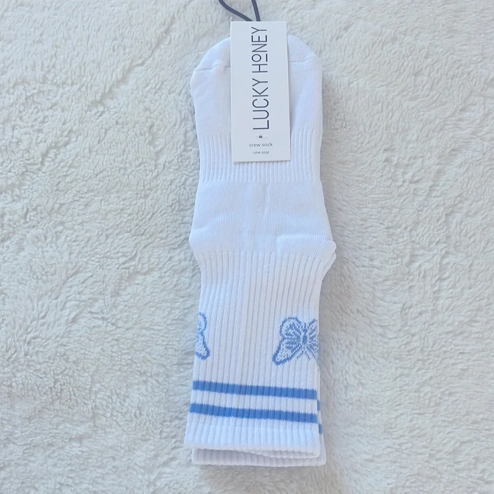 Lucky Honey The Emmie Butterfly Grip Socks NWT - Picture 5 of 7